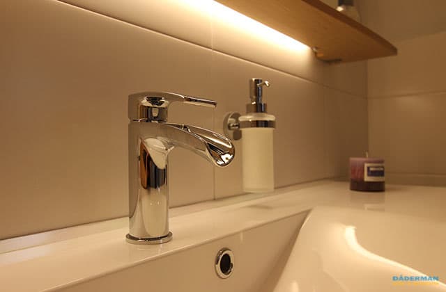 Badrum med exklusiv bastu