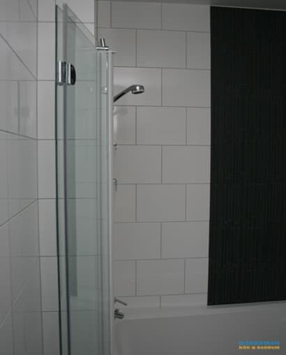 Badrum med glasblock