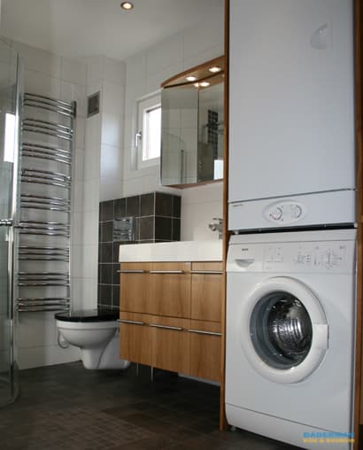 Badrum med tvättstuga