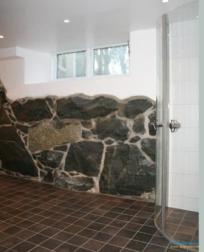 Badrum med natursten
