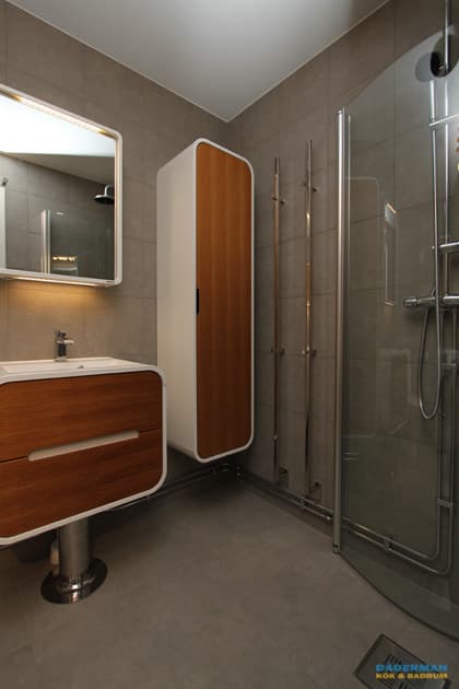 Badrum med retrokänsla