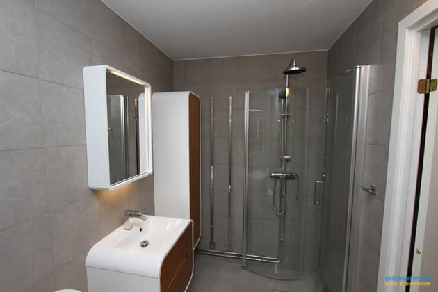 Badrum med retrokänsla