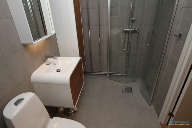 Badrum med retrokänsla