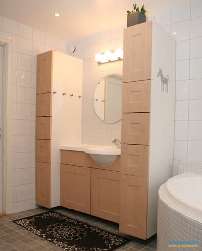 Barnvänligt badrum med mosaik