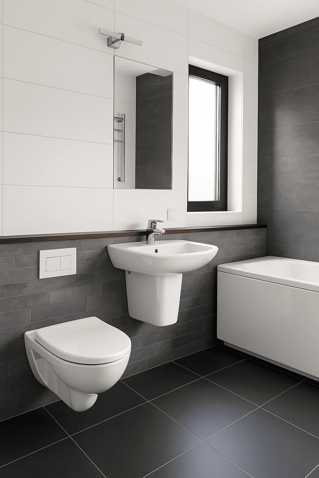 En vägghängd toalett