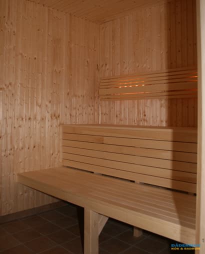 Källarbadrum med bastu