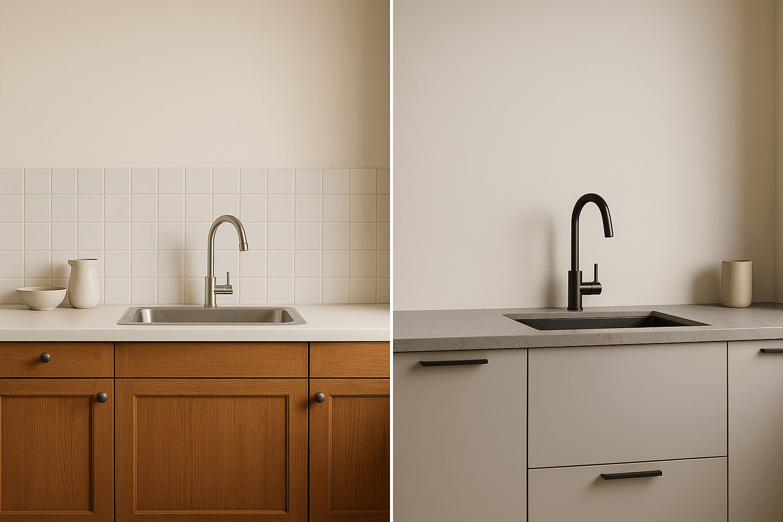 En bild på två olika diskhor.