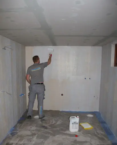 En person som jobbar