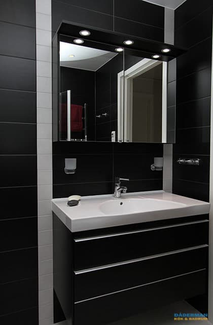 Badrum med exklusiv belysning